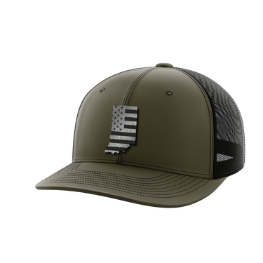 Indiana United Hats Hat Greater Half OD Green/Black Black Leatherette Indiana